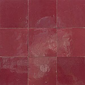 Authentic handmade Zellige floor tiles in blue, from Fez. Rich texture, natural clay & glossy glaze—perfect for floors in bathroom and kitchen