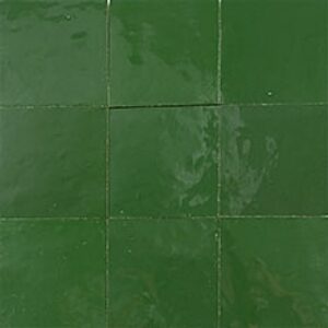 Authentic handmade Zellige floor tiles in blue, from Fez. Rich texture, natural clay & glossy glaze—perfect for floors in bathroom and kitchen