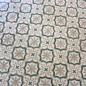 Handmade encaustic paving tile, developed and patented by Villa Tiles. Unique designs, marble wear layer, 28/40 mm thickness - outdoor durability