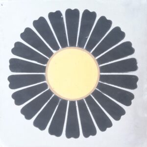 This handmade encaustic cement tile in Villa Tiles design, brings contemporary impressions to your interior. A refined pattern in Nordic colors.