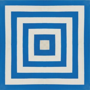 This handmade encaustic cement tile in contemporay style brings timeless elegance to your interior. A refined geometric pattern in Nordic colors.