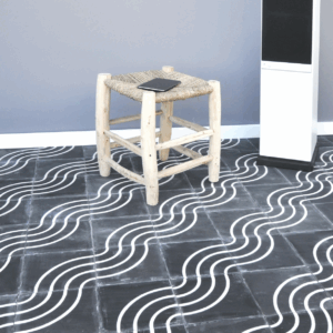 This handmade encaustic cement tile in contemporay style brings timeless elegance to your interior. A refined yet simple pattern in Nordic colors.