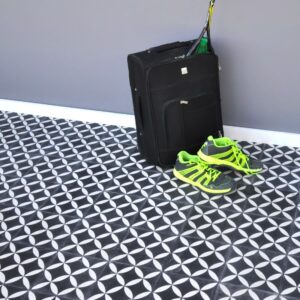 encaustic-cement-tiles-black-white-pattern-mogador-hallway This handmade encaustic cement tile in classic style brings timeless elegance to your interior. A refined European pattern in Nordic colors.