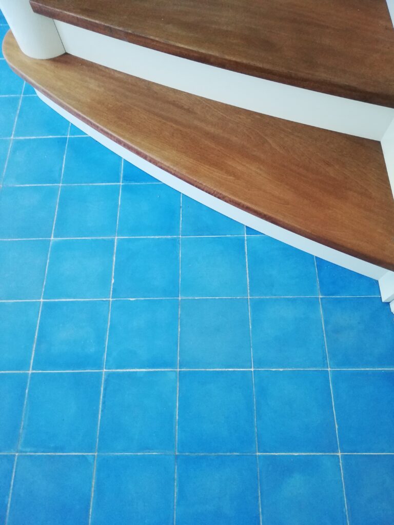 Handmade encaustic cement tiles in soft Nordic colors with subtle debth. Durable, contemporary, and perfect for unique walls or floors.