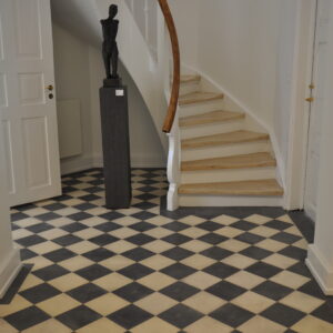 Handmade encaustic cement tiles in soft Nordic colors with subtle debth. Durable, contemporary, and perfect for unique walls or floors.