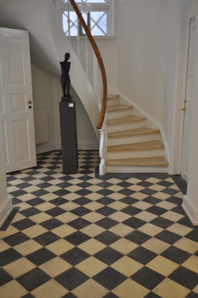 Handmade encaustic cement tiles in soft Nordic colors with subtle debth. Durable, contemporary, and perfect for unique walls or floors.