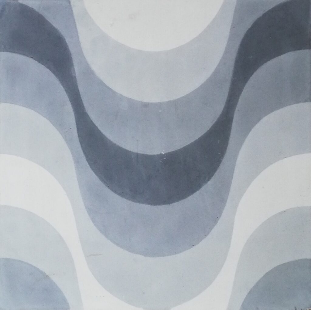 This handmade encaustic cement tile in Villa Tiles design, brings contemporary impressions to your interior. A refined pattern in Nordic colors.