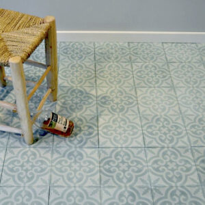 This handmade encaustic cement tile in Art Nouveau style brings timeless elegance to your interior. A classic European pattern in Nordic colors.