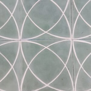 This handmade encaustic cement tile in contemporay style brings timeless elegance to your interior. A refined pattern in Nordic colors.