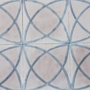 This handmade encaustic cement tile in contemporay style brings timeless elegance to your interior. A refined pattern in Nordic colors.