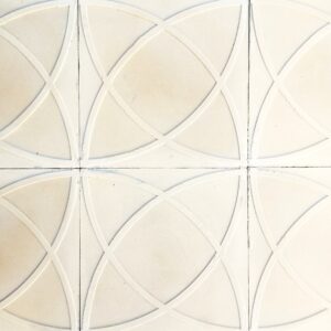 This handmade slip-resistant cement tile patented by Villa Tiles combine a refined pattern in Nordic colors with integrated slip-resistance.