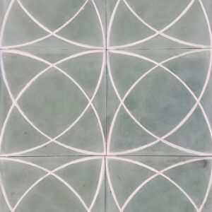 These handmade slip-resistant tiles patented by Villa Tiles combine a refined pattern in Nordic colors with integrated slip-resistance.